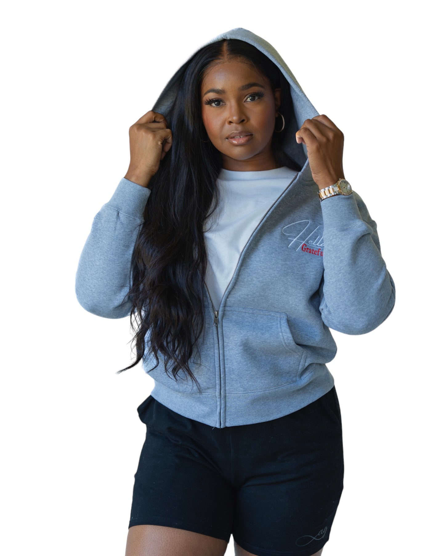 Hella Grateful Zip Up Hoodie (Women’s)