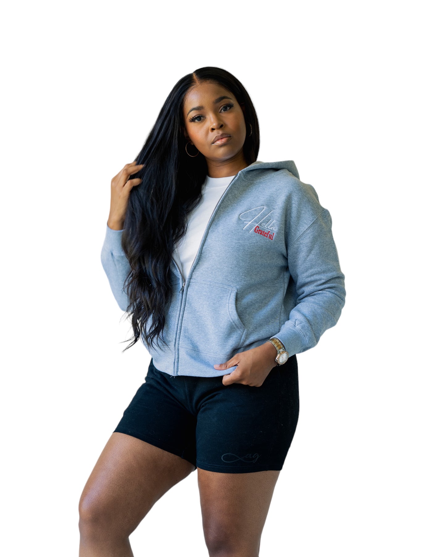 Hella Grateful Zip Up Hoodie (Women’s)
