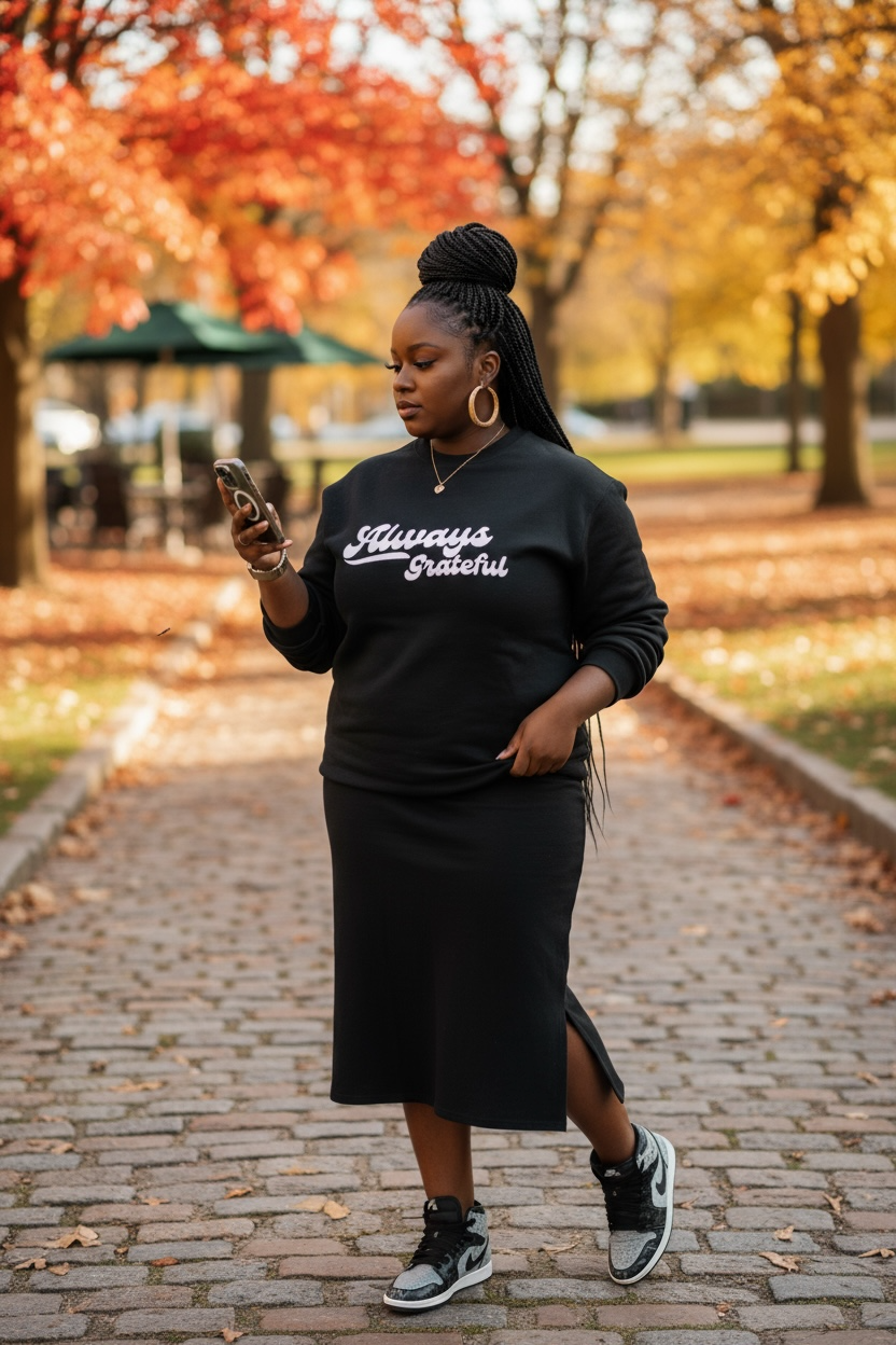 Always Grateful Sweater Dress